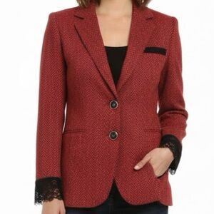 ST. JOHN RED SANTANA KNIT Blazer